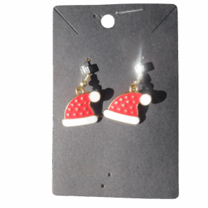 Festive Santa Hat Christmas Earrings