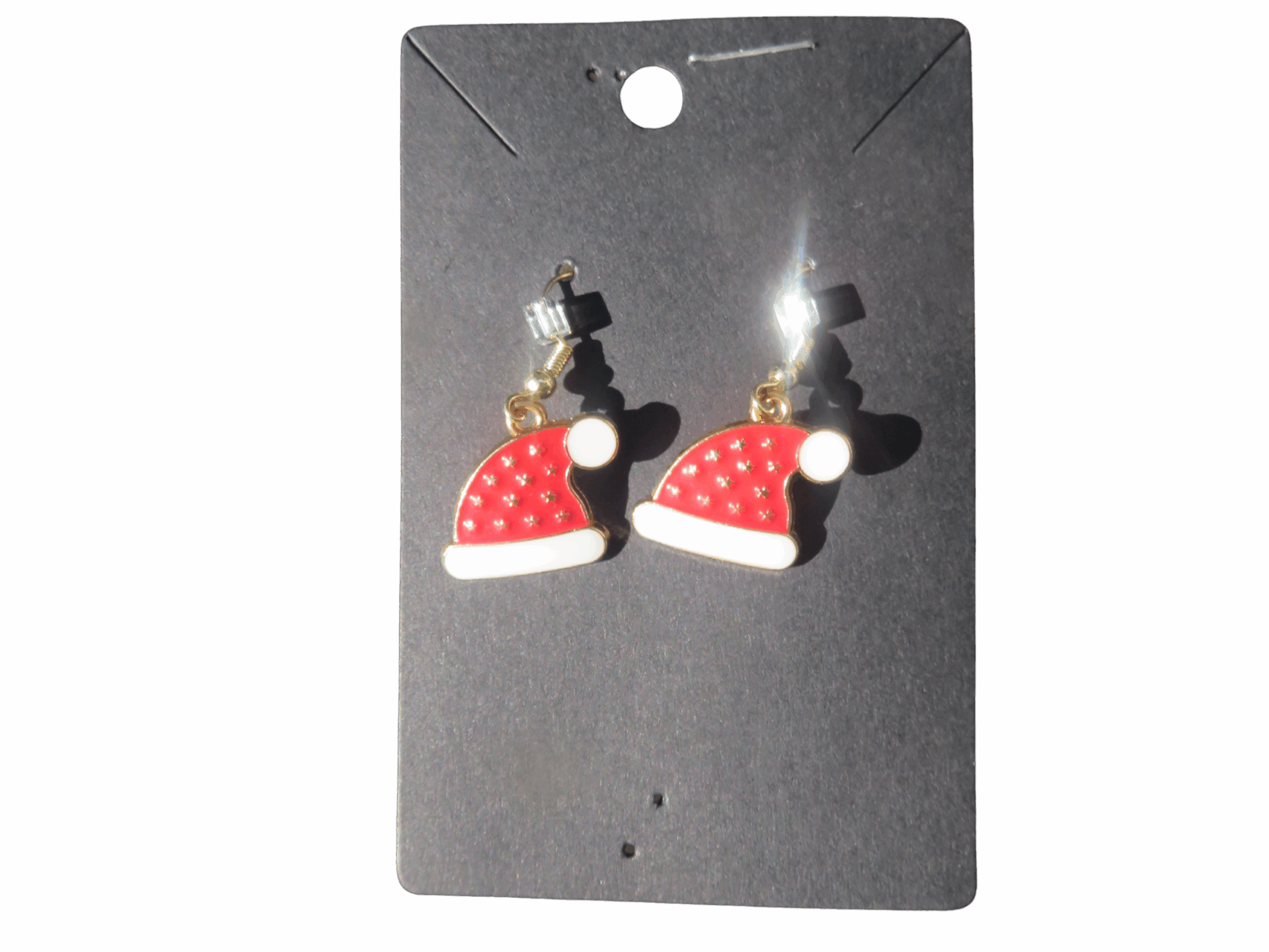Festive Santa Hat Christmas Earrings