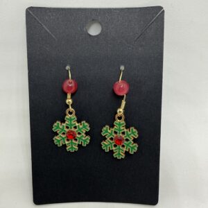 Festive Snowflake Dangle Earrings for the Holidays