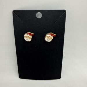 Santa Claus Enamel Stud Earrings