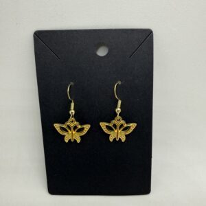 Gold Butterfly Dangle Earrings - Elegant Style