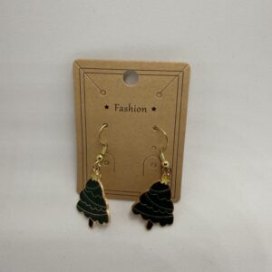 Festive Christmas Tree Dangle Earrings
