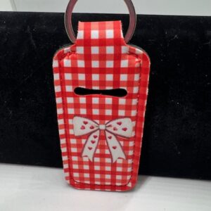 Red Gingham Bow Keychain Cute Accessory (Copy) (Copy)