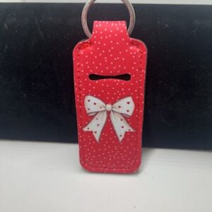 Red Polka Dot Bow Keychain