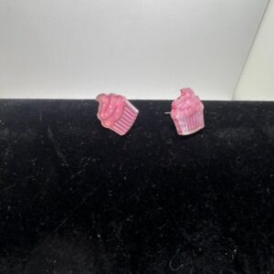 Pink Cupcake Stud Earrings - Sweet Treat
