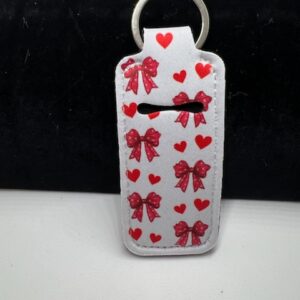 Bow and Heart Keychain Holder - Festive