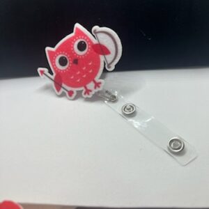Valentine's Day Cupid Owl Badge Reel