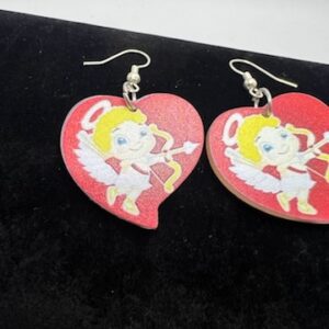Cupid Heart Earrings - Valentine's Day