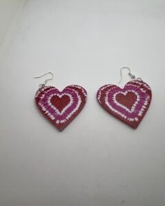 Tie-Dye Heart Earrings - Fun and Unique